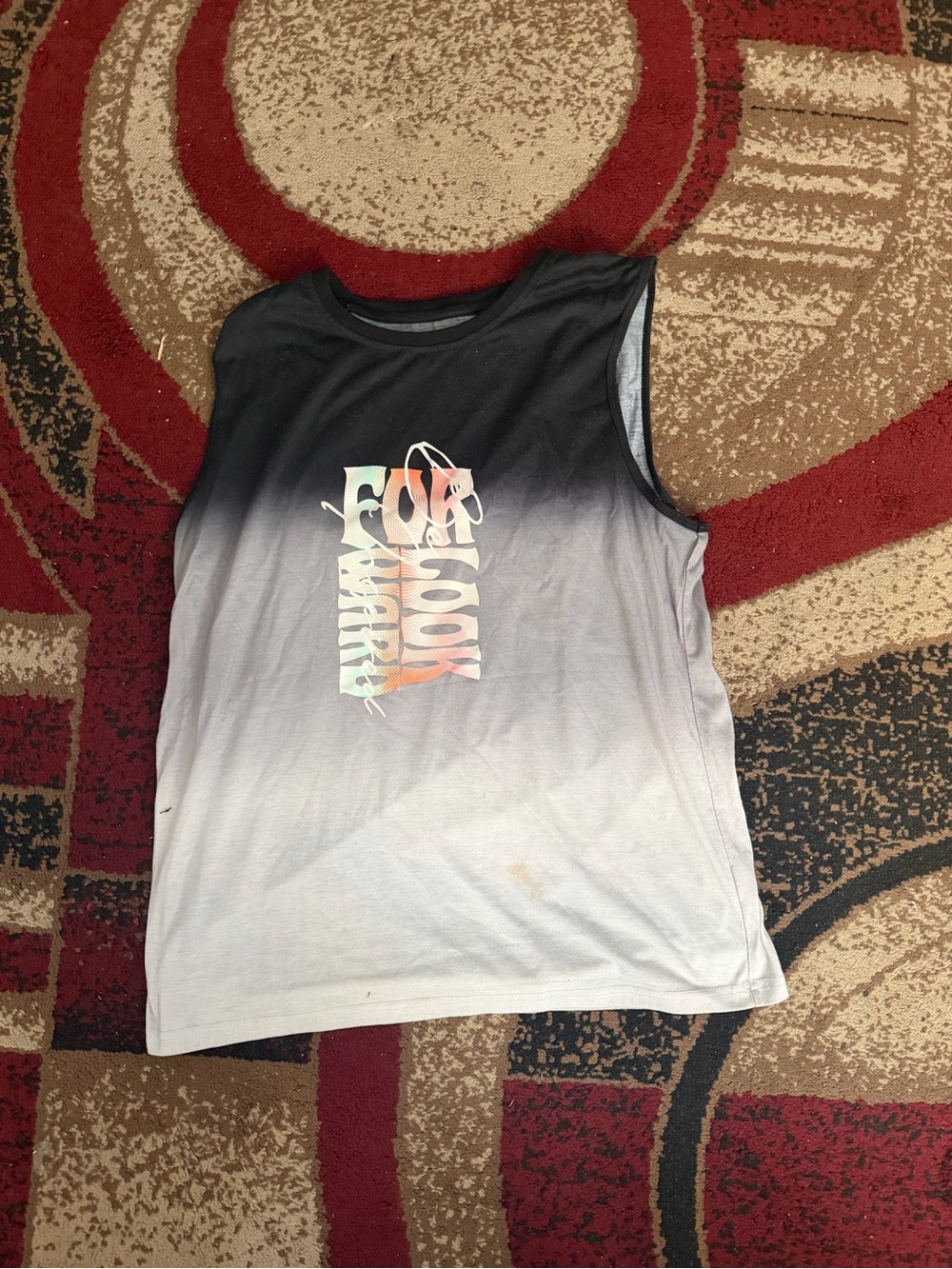Black and Light Gray Logo Tank Top
